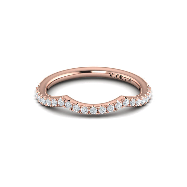Matching Bands Wedding Band in 14K Rose Gold by Vlora Bridal