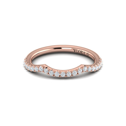 Matching Bands Wedding Band in 14K Rose Gold by Vlora Bridal