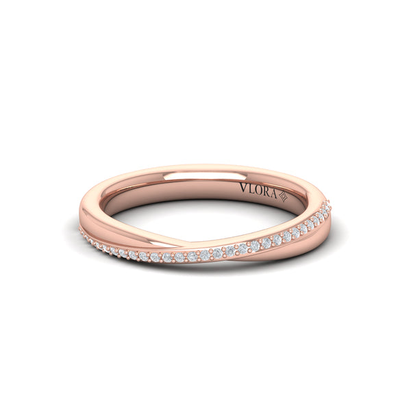 Slim Crossed Stackable Band