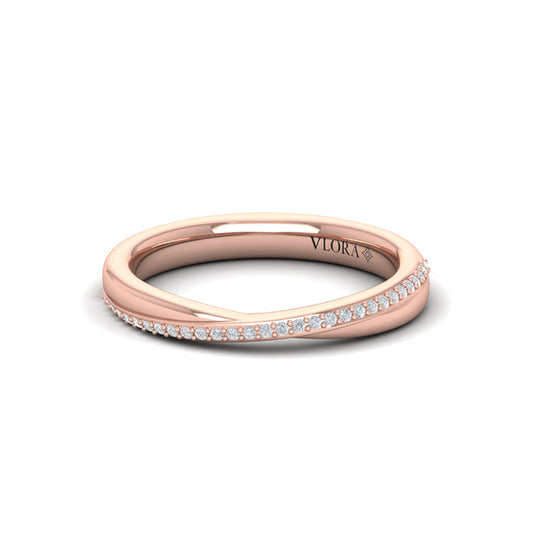 Slim Crossed Stackable Band