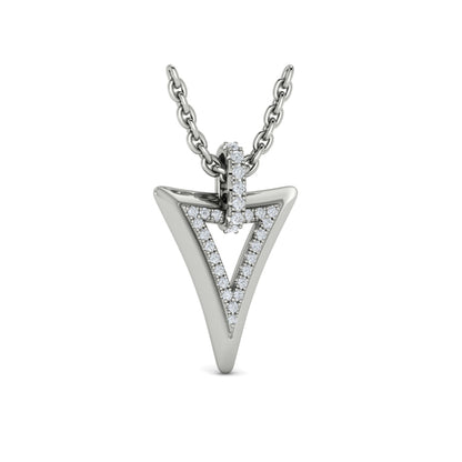Diamond Open Double Trinity Pendant