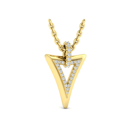 Diamond Open Double Trinity Pendant