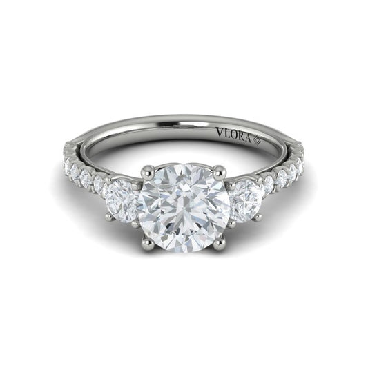 Classic Trio Three Stone Engagement Ring
