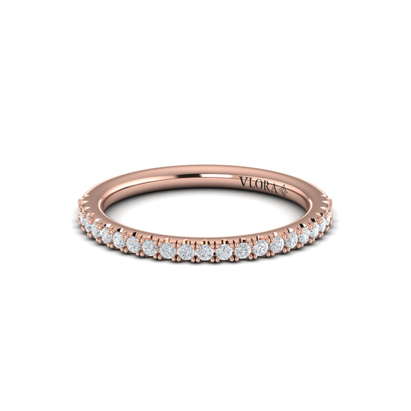 Matching Bands Wedding Band in 14K Rose Gold by Vlora Bridal