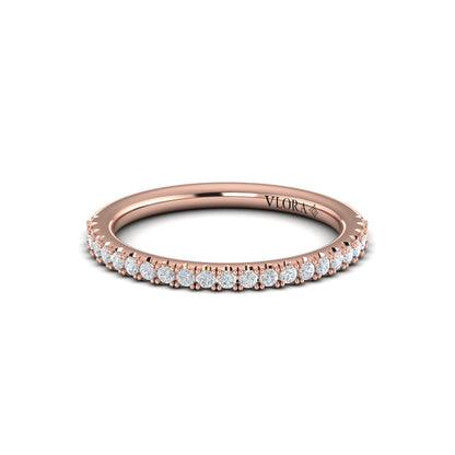 Matching Bands Wedding Band in 14K Rose Gold by Vlora Bridal