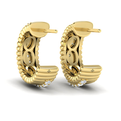 Fluted Wave Earrings