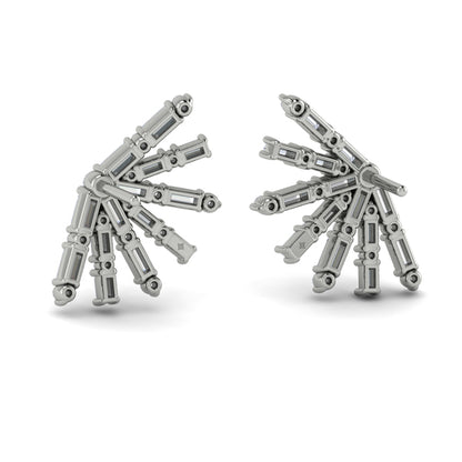 Baguette Radiant Diamond Stud Earrings