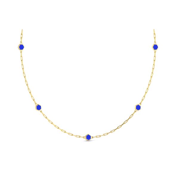 Multi Diamond Honeycomb Link Necklace