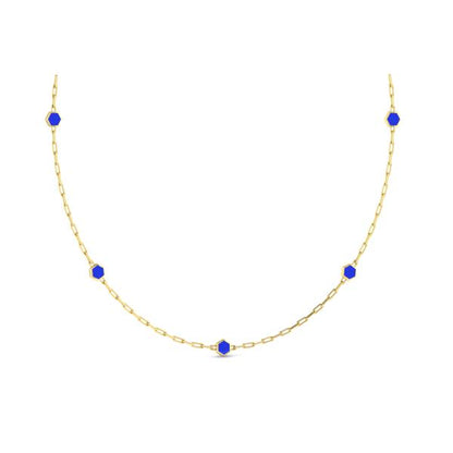 Multi Diamond Honeycomb Link Necklace