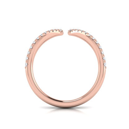 Diamond Open Chevron Ring