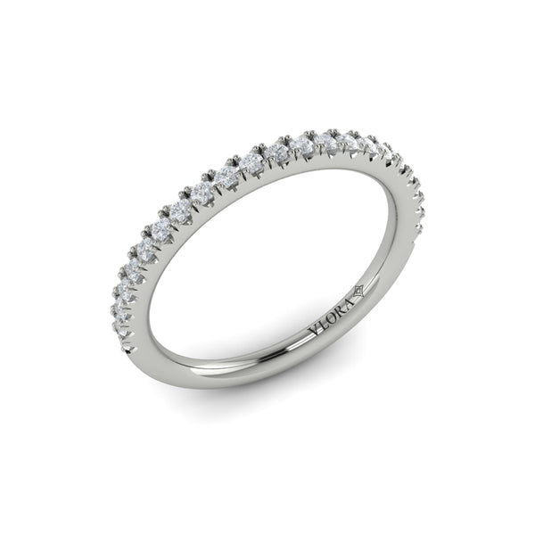 Matching Bands Wedding Band in 14K White Gold by Vlora Bridal