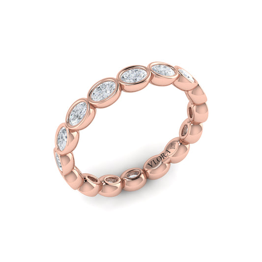 Bezel Set Oval Eternity Ring