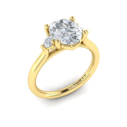 Crown Set Diamond Solitaire Engagement Ring