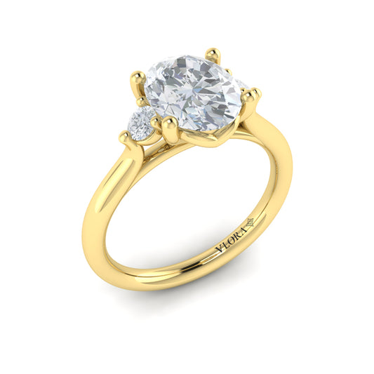 Crown Set Diamond Solitaire Engagement Ring