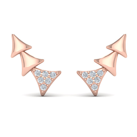 Diamond and Multi Trinity Ear Climber