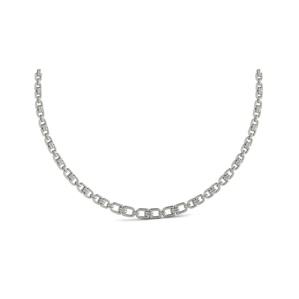 Linked Curves with Diamond Accent Necklace