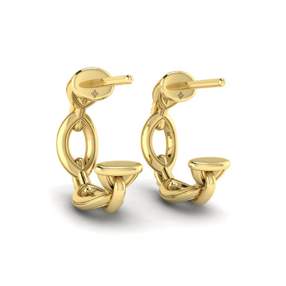 Interlocked Diamond Hoop Earrings