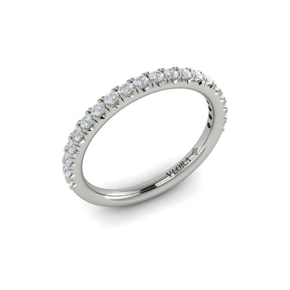 Matching Bands Wedding Band in 14K White Gold by Vlora Bridal