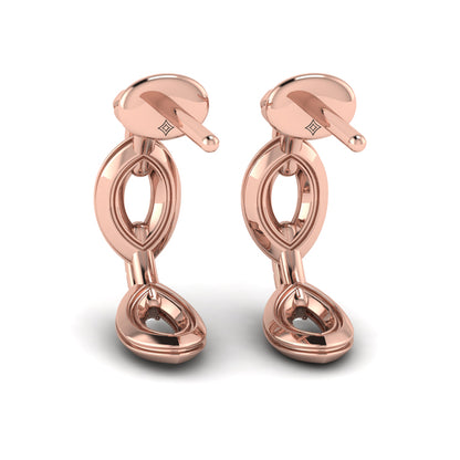 Petite Interlocked Diamond Hoop Earrings