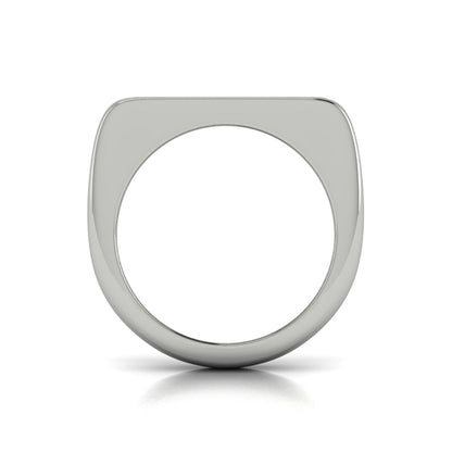 Diamond Baguette and Round Flat Top Ring