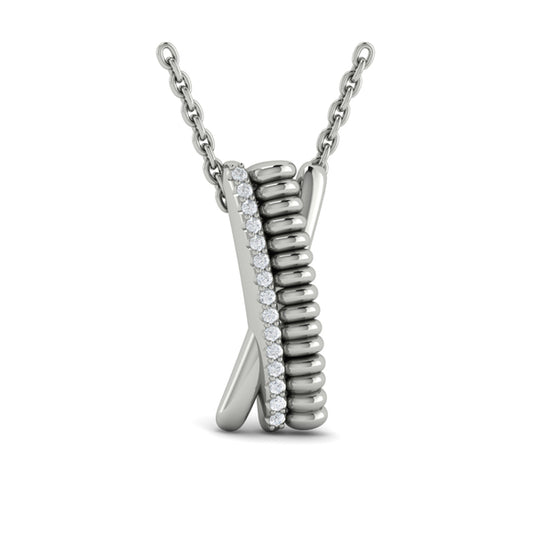 Textured Crossed Pendant
