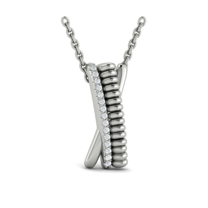 Textured Crossed Pendant