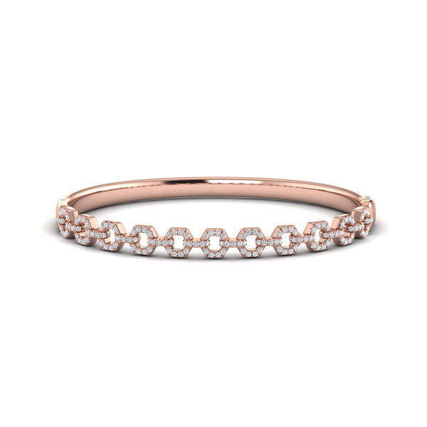 Diamond Open Link Bangle