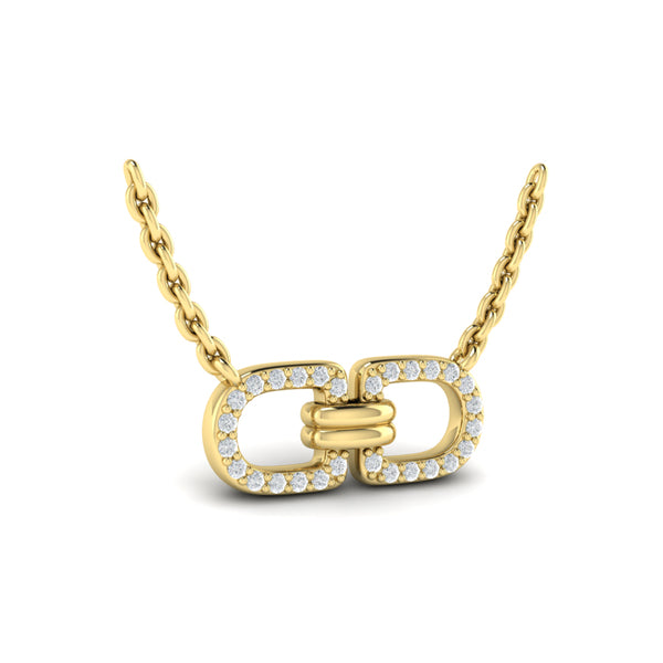 Linked Curves with Diamond Accent Pendant