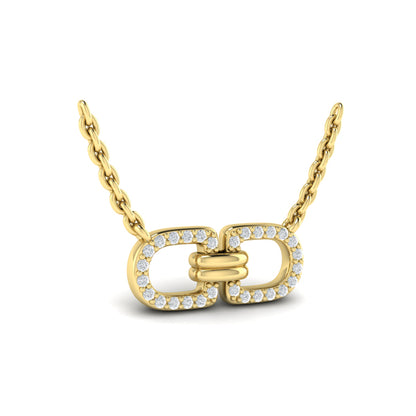 Linked Curves with Diamond Accent Pendant