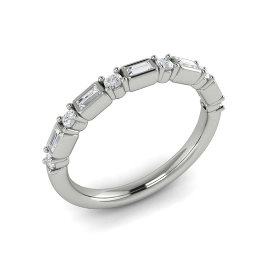 Stackable Bands Wedding Band in Platinum by Vlora Bridal