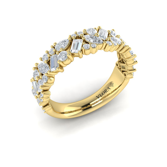 Round, Pear, Marquis and Baguette Diamond Ring