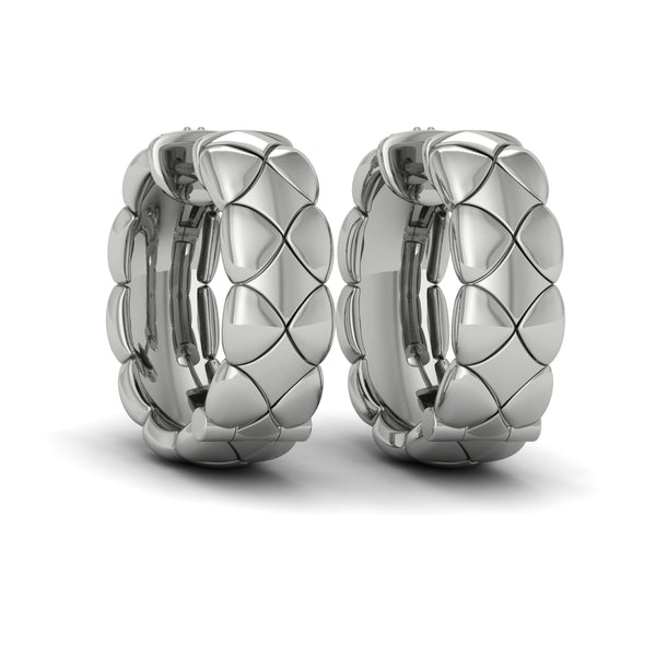 Diamond Cluster Barrel Earrings
