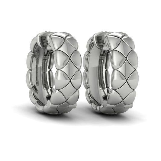 Diamond Cluster Barrel Earrings