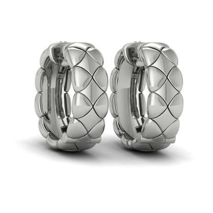 Diamond Cluster Barrel Earrings