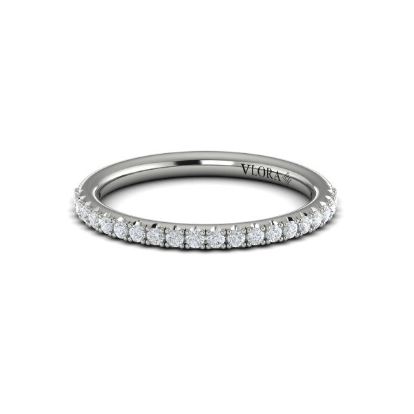 Matching Bands Wedding Band in 14K White Gold by Vlora Bridal