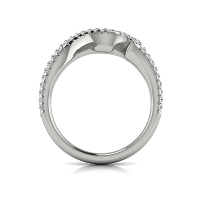 Matching Band for Modern Swirl Pavé Halo Engagement Ring