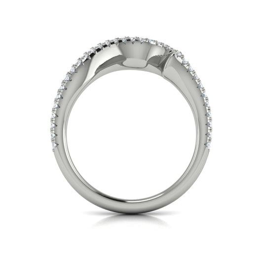 Matching Band for Modern Swirl Pavé Halo Engagement Ring