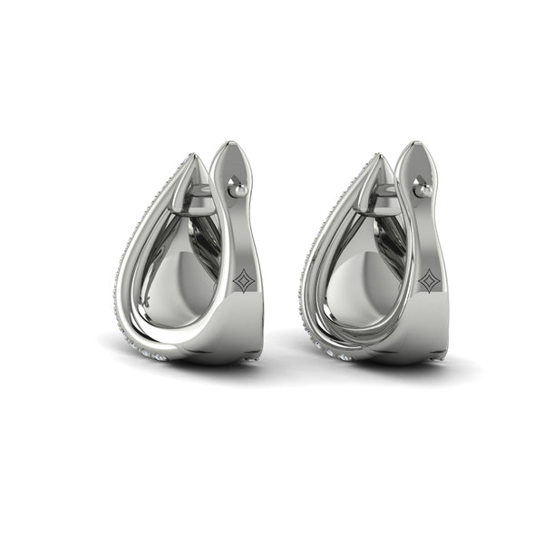 Diamond Trinity Huggie Earrings