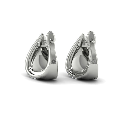 Diamond Trinity Huggie Earrings