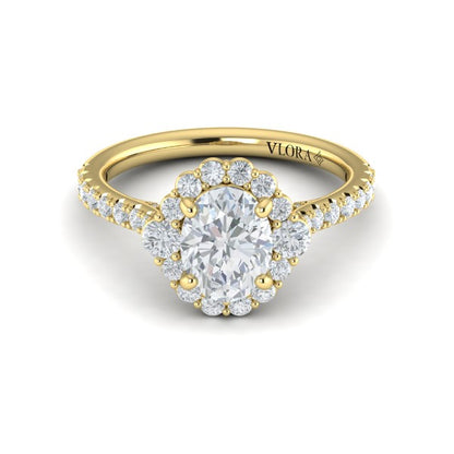 Horizon Halo Oval Engagement Ring