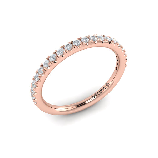 Matching Bands Wedding Band in 14K Rose Gold by Vlora Bridal