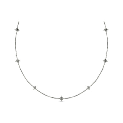 Diamond Cluster Multi Vlora Star Pendant Necklace