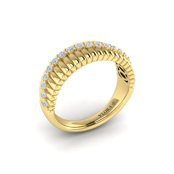 Fluted Wave Ring