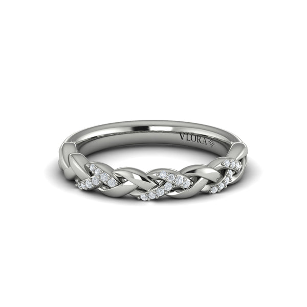 Stackable Bands Wedding Band in Platinum by Vlora Bridal