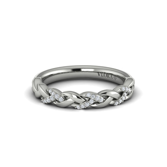 Stackable Bands Wedding Band in Platinum by Vlora Bridal