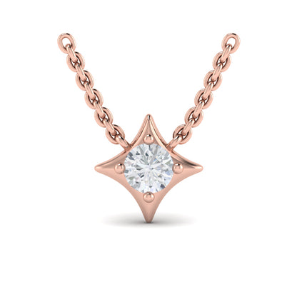 Single Diamond Vlora Star Pendant Necklace