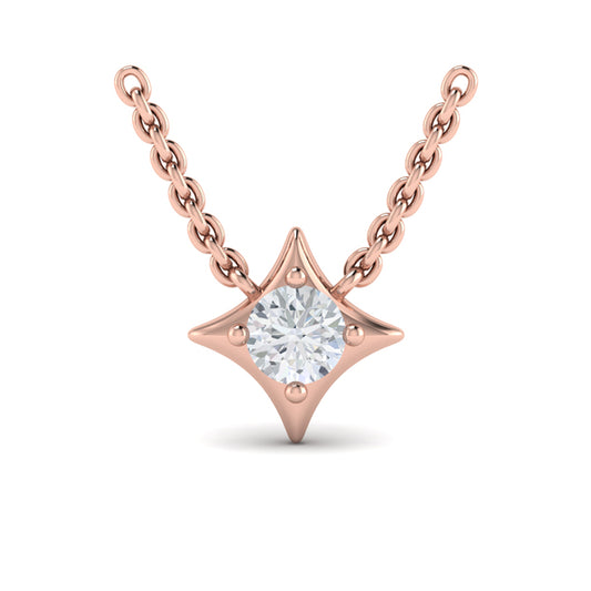 Single Diamond Vlora Star Pendant Necklace