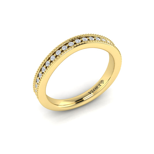 Matching Band for Intricate Hidden Halo Engagement Ring