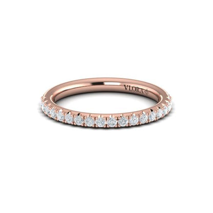 Matching Bands Wedding Band in 14K Rose Gold by Vlora Bridal