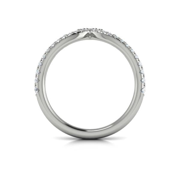Contour Bands Wedding Band in Platinum by Vlora Bridal